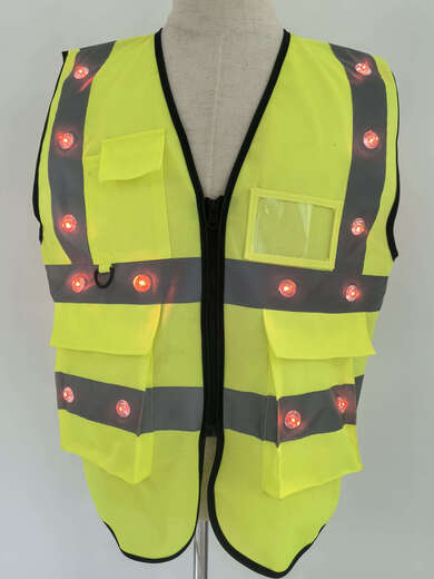 Reflective vest LED light glow flash luminous vest with light reflective clothing cycling safety clothing strobe light fluorescent yellow