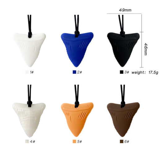 Spot shark teeth molar stick silicone chew gum baby oral comfort food grade shark fin teether peach powder 1 pack