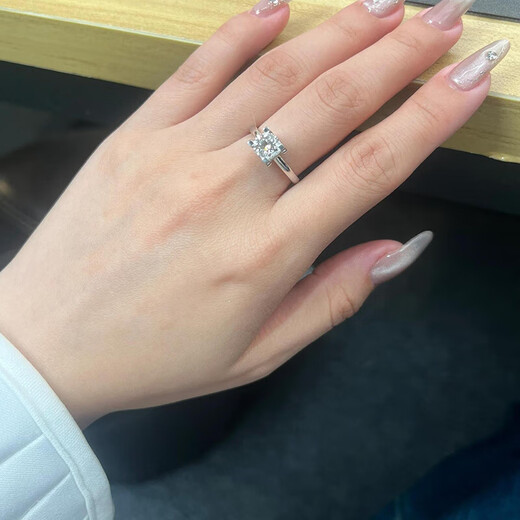 MZMZ platinum ring for women pt950 platinum knotted engagement decoration diamond ring Valentine's Day birthday gift for girlfriend and wife Light luxury - closed mouth/engraving custom shot here