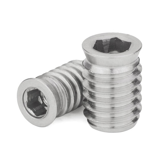 Jinggong (JINGGONG) 304 stainless steel internal and external teeth embedded nuts furniture nuts hexagonal countersunk head nuts embedded wood nuts with introduction M6*17 (5 pieces)