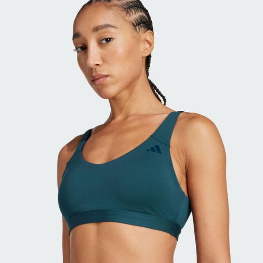 Adidas Women's ALL ME ESS MS Yoga Pilates Quick-drying Cool Soft Skin Feel Nude Sports Bra JL5492 M