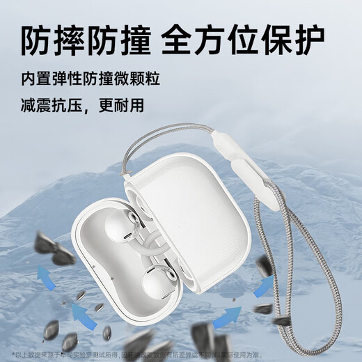 Stike suitable for Huawei FreeClip2 protective case Bluetooth headset protective case, anti-fall, shock-absorbing, dust-proof, anti-fingerprint, transparent all-inclusive soft case, free woven lanyard