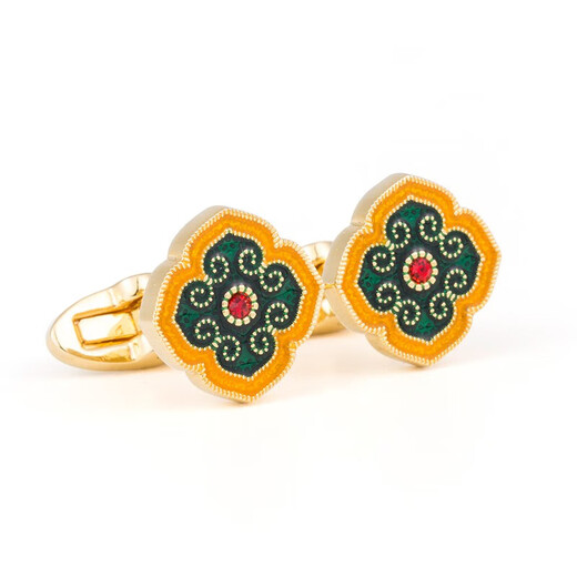 WILLIAM MILTON Limited Edition Lucky Four-leaf Clover Cufflinks Men's French Shirt Light Luxury Wedding Cuffs Customized Gift Fantasy Red