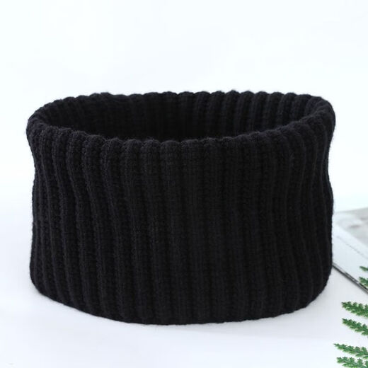 Pengyi Autumn and Winter Cashmere Neck Cover for Men and Women Cervical Vertebral Fake Collar Thickened Warm Wool Thread Knitted Neck Protector Scarf and Neck Collar Cashmere Knitted Neck Cover - Black - 1 No Specifications