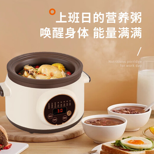 SUBOAER Subo electric stew pot 6 liters large capacity intelligent health pot soup pot electric stew pot porridge pot fully automatic purple clay pot food supplement pot 3.8L purple clay liner suitable for 3-5 people