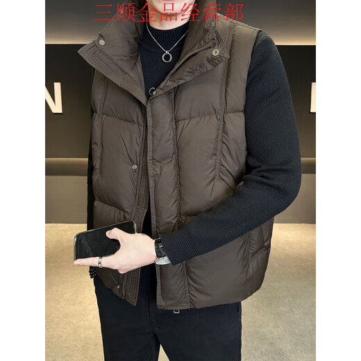 Semir Men's Stand Collar Vest 2025 New Thickened Korean Style Bread Suit Green 2XL 155-170Jin Jin is equal to 0.5kg