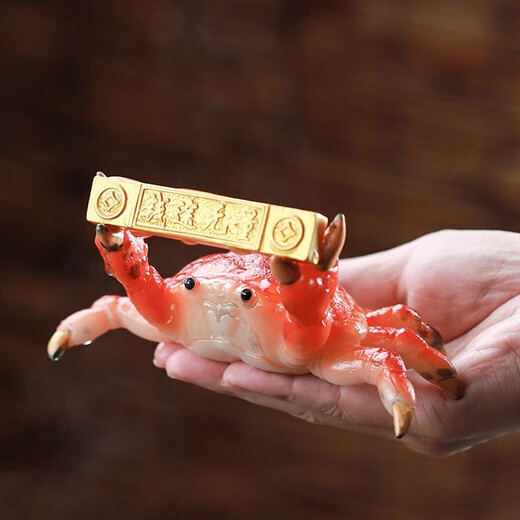Xixi Taitai tea pet ornaments change color when exposed to water Qiantu Wuliang creative personality crab kung fu tea set tea play fun tea ceremony accessories Qiantu Wuliang color changing crab