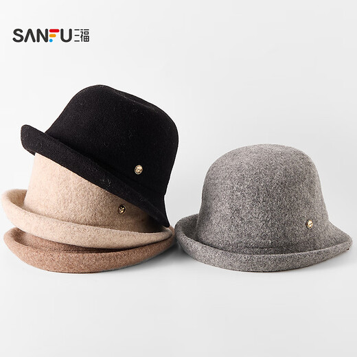 SANFU Soft Texture Bucket Hat Retro Elegant Fashion Clothing Accessories Accessories Hat 848751 Black One Size