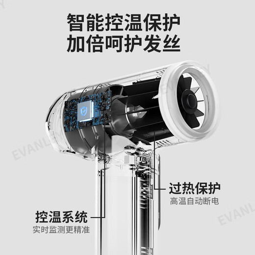 EVANLEY German Wireless Hair Dryer Rechargeable Student Dormitory Unplugged Battery Hair Dryer USB Hair Dryer Adjustable Hot and Cold Low Power Not Harmful to Hair Art Exam Portable 100,000 RPM - High Configuration Can Blow Hot Air Without Plug-In - Deep Space Gray