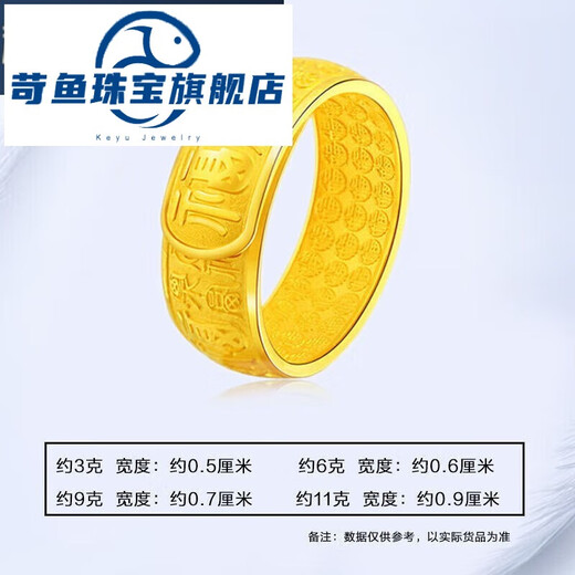 Koyu pure gold pure silver Pfaff live mouth ring gold-coated silver fashion ring jewelry as a gift for husband Pfaff opens the door