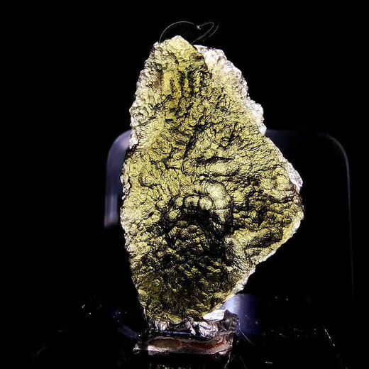 DRJEFUN natural Czech meteorite pendant raw stone fidelity glass meteorite bare stone couple necklace men and women pendant 12.45G