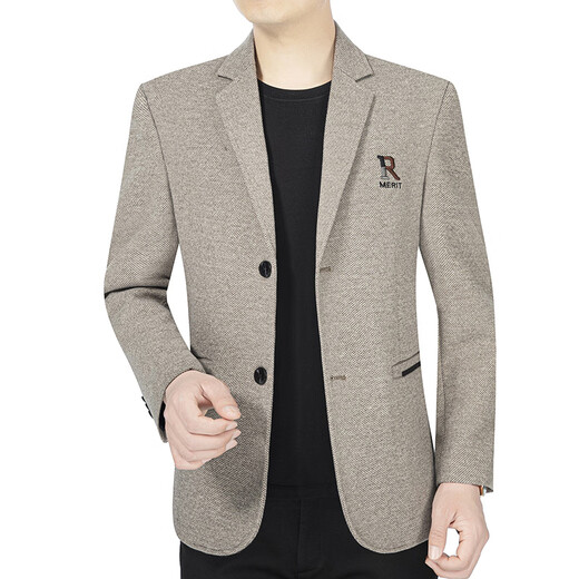 Playboy (PLAYBOY) blazer men's 2025 spring and autumn new men's woolen casual suit single suit daddy suit 70401 coffee color wool content 30 2XL 185 suitable for 155-175Jin Jin equals 0.5 kg