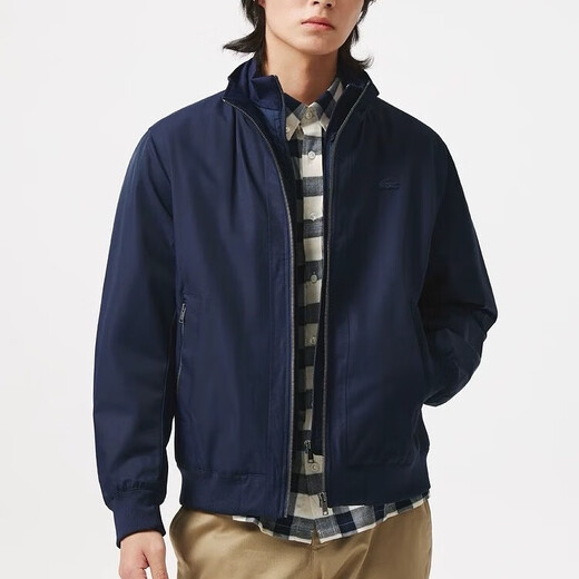 Crocodile French Crocodile Autumn Jacket Men's 25 Autumn New Harrington Jacket Cotton Jacket 2523 Navy Blue M 50