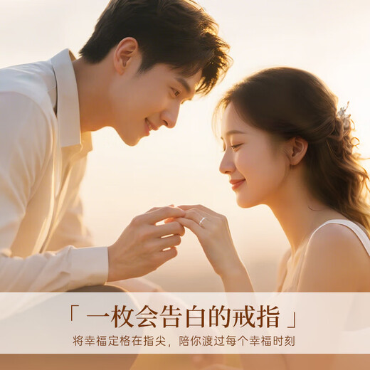 Lao Fengxiang's intertwined life-long silver rings for men and women, live mouth matching rings, jewelry, Valentine's Day birthday gifts for boyfriend, girlfriend and wife, intertwined life-long couple's rings* brand gift box