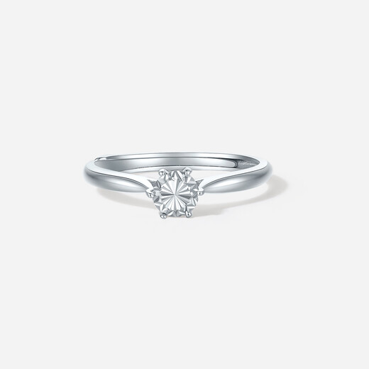 Saturday Fortune (ZLF) PT950 platinum ring for women, shiny elegant and simple flower ring for girlfriend, size 13-2.68g