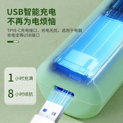 Pet shaver, dog and cat foot shaver, cat paw sole special silent trimmer, electric hair clipper, flagship model green, enhanced power and increased battery life