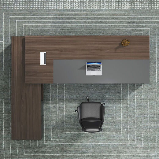 Ruanzhijia office desk boss desk simple modern executive desk president desk manager desk supervisor desk single office desk and chair combination 1.2*60 without side cabinet