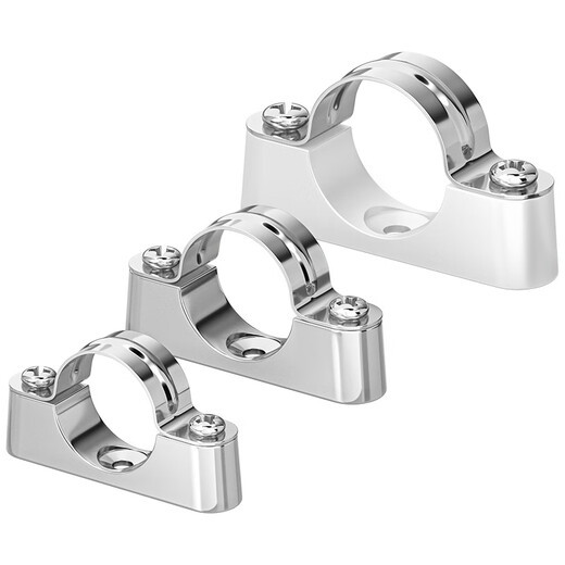 Tianzhuo Hardware 304 stainless steel off-wall code Yuanbao card saddle card tube card pipe clamp bracket fixed riding card 20-25-32mm overall 304 material pipe diameter 20-22mm 2 pieces
