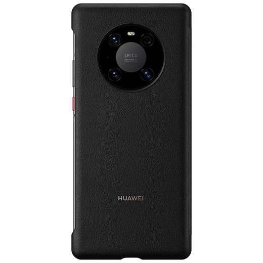 Huawei Original Mate40pro Handyhülle Lederhülle Mate40 E Smart Window Flip-Up Schutzhülle All-Inclusive Anti-Fall Mate40Pro Flip Ledertasche Schwarz