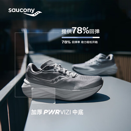 Saucony Firebird 4 running shoes men's breathable shock-absorbing support running shoes jogging sneakers gray 41