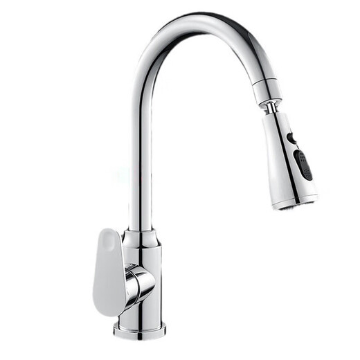 JOMOO official flagship all-copper thickened kitchen faucet hot and cold universal two-in-one anti-splash water sink faucet household water-plated gray hot and cold style (thickened all copper) three-speed