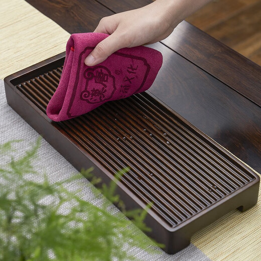 Han and Tang Dynasty thickened absorbent tea towels, tea cloths, tablecloths, tea mats, rags, tea mats, tea tables, tea trays, kung fu tea sets, tea ceremony accessories, thickened tea towels. Red. 35*35cm