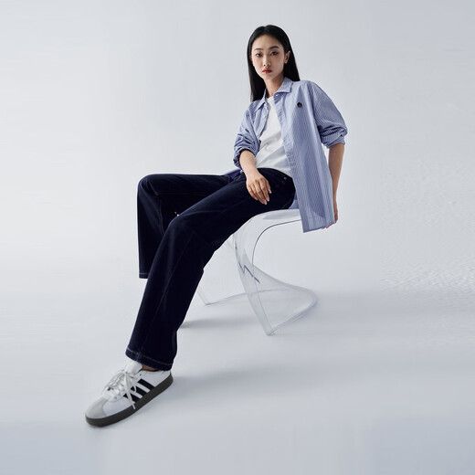 Lee25 autumn and winter new product 429 standard straight leg brushed dark blue women's warm jeans dark blue 26