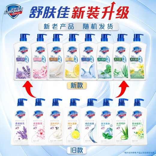 Safeguard Healthy Purifying Shower Gel Cherry Blossom Fragrance 720g Shower Lotion for Men and Women, New and Old Packaging Randomly