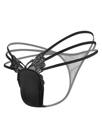 Sexy men's thong hollow butterfly protruding transvestite CD cross-dressing special hidden jj underwear fake vagina underwear for men apricot color one size fits all