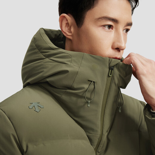 DESCENTE TRAINING série entraînement complet sport fitness doudoune chaude à capuche pour hommes KK-kaki L (175/96A)