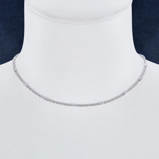 Beijing Gold Trading Center Co., Ltd. Platinum Necklace Hemp Rope Simple Fashionable Versatile Necklace for Boyfriend and Husband Holiday Birthday Gift 2025 About 5.13g