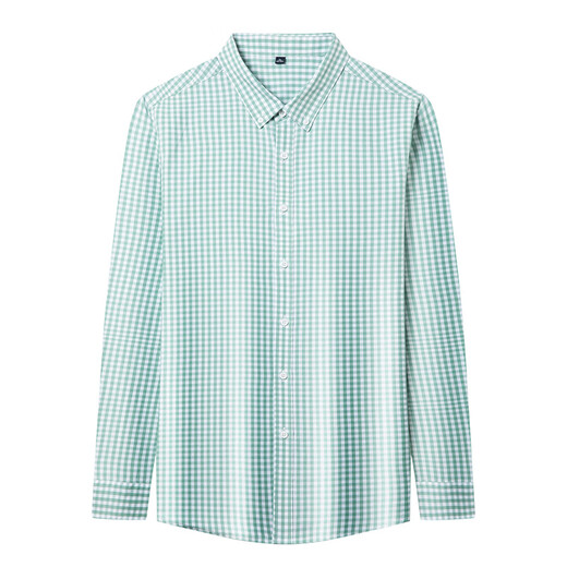 MAGIOPY luxury high-end brand men's spring and autumn new men's shirt long-sleeved plaid fashion casual thin versatile shirt green L 50