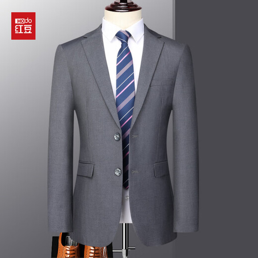 Red bean suit men's slim professional formal attire business suit suit groomsmen suit groom suit wedding suit men's black XL 180