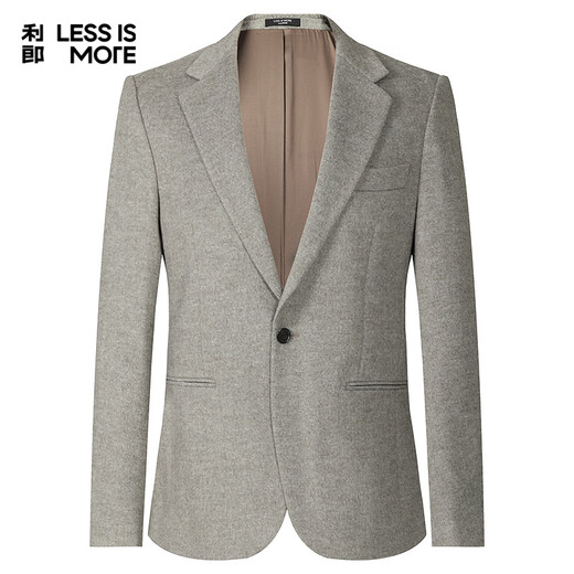 Lilang Wool Blended Suit Men's Young Business Comfortable One-Button Suit Jacket Gray Coffee 180A