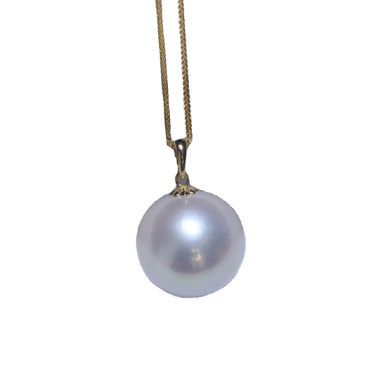 BuhesytDR GRAFFCARNY perfect round Edison large white pearl pendant strong light + fresh water necklace comparable to light
