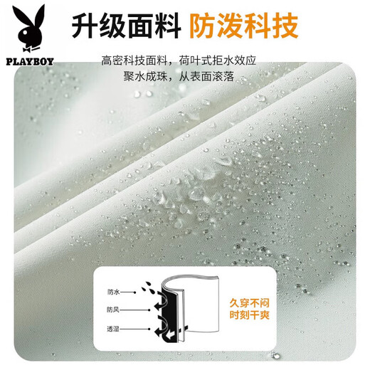 Playboy Jackets for Men and Women Spring and Autumn Thin Windproof and Waterproof Loose Sports and Leisure Jackets Autumn and Winter Plus Velvet and Thickened Black - Hood Detachable XL 125-145Jin Jin is equal to 0.5 kg