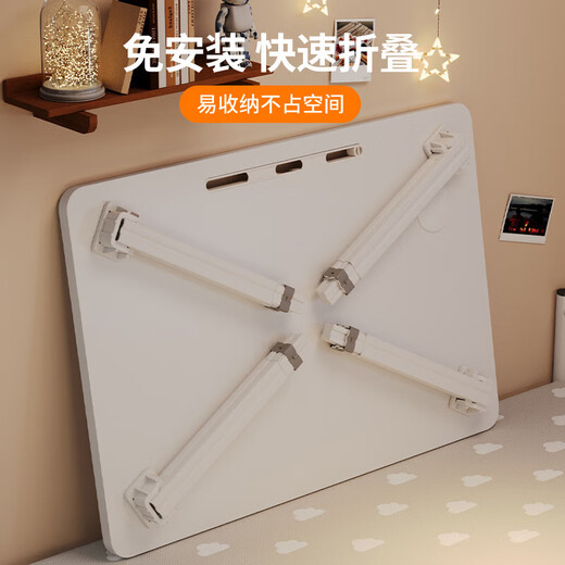 Wooden Shuangfu bed small table computer desk desk lift folding table bedroom office simple study table writing desk workbench
