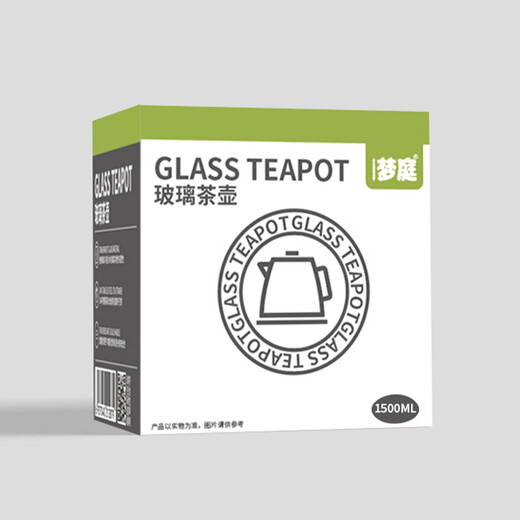 Mengting glass teapot heat-resistant glass large capacity herbal teapot 304 stainless steel filter liner 1500ml