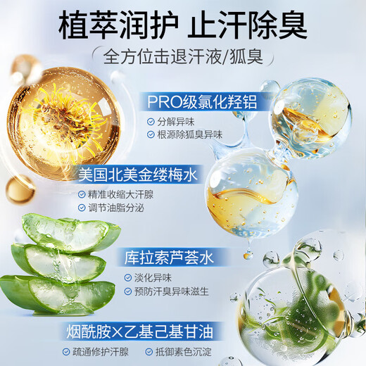 OHBT antiperspirant deodorant armpit deodorant antiperspirant spray 50ml for men and women special tetrachlorohydroxyaluminum zirconium odor eradication liquid
