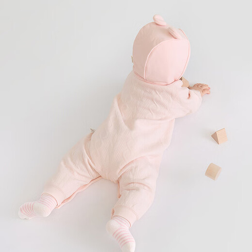 Balabala children's clothing baby jumpsuit newborn baby full moon rompers quilted thickened cute and cute baby clothes for boys and girls foundation white unicorn 80cm