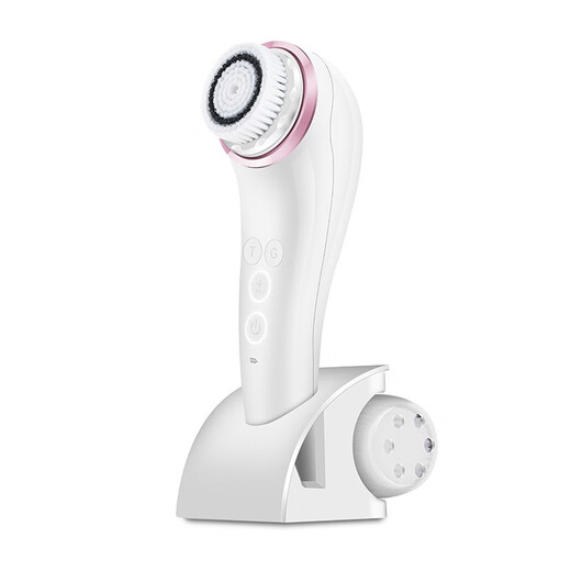 Reena sonic cleansing instrument for women, facial cleansing instrument for women, facial cleansing brush, facial cleansing artifact, facial cleansing instrument, facial cleansing instrument, ivory white, with 2 brush heads