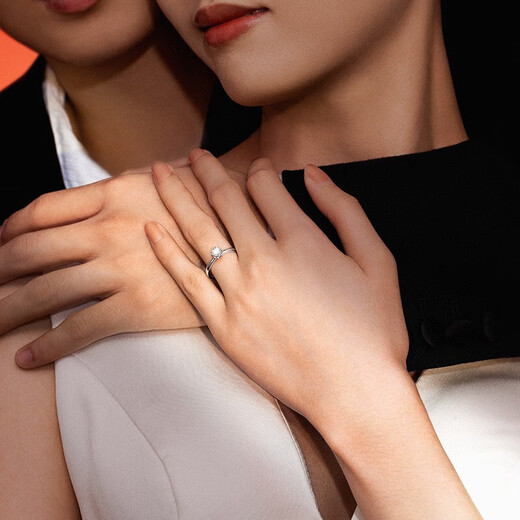 DR Spot Snow Heart Mark Proposal Diamond Ring Platinum Ring BELIEVE Classic Diamond Anniversary Holiday Gift 75 Users’ Choice * Spot Sparkling 10 Points F Color VS2