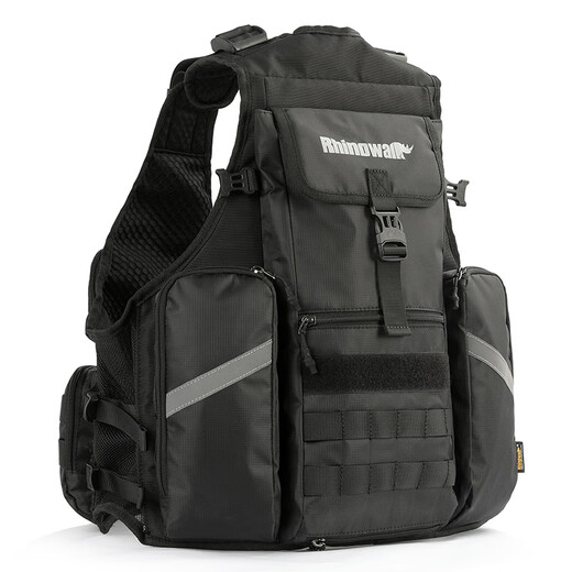 Rhinowalk Rhino Sports Vest Cycling Suit Can Hold Helmet Multi-Pocket Fishing Vest Motorcycle Reflective Outdoor Bicycle Sports Vest M1012 (Water Bag Not Included)