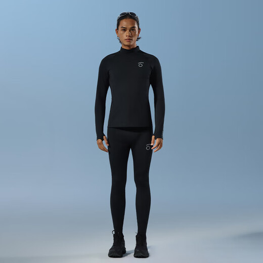 Macondo original single product men's running fleece base suit 5th generation top black pants black 3XL