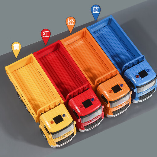 Zhouke 25 children's remote control large truck Wuling Hongguang rc drift truck 100-ton King Naughty Dragon large truck children's electric vehicle Extra large 5 cartons + 3 wooden slats blue cargo truck Single battery life 30 minutes gift box remote control battery