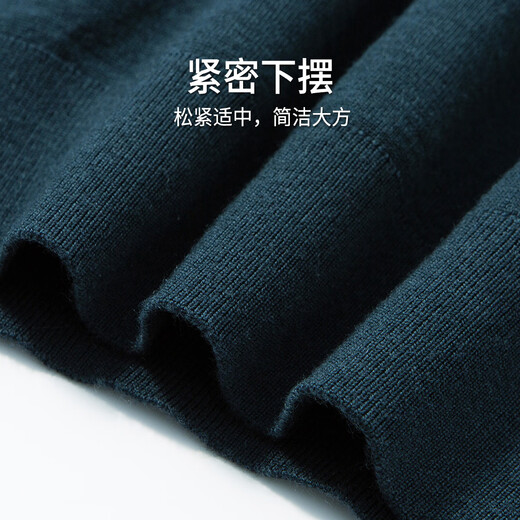 Hodo 100% wool machine washable autumn and winter wool sweater men's lapel sweater long-sleeved bottoming shirt