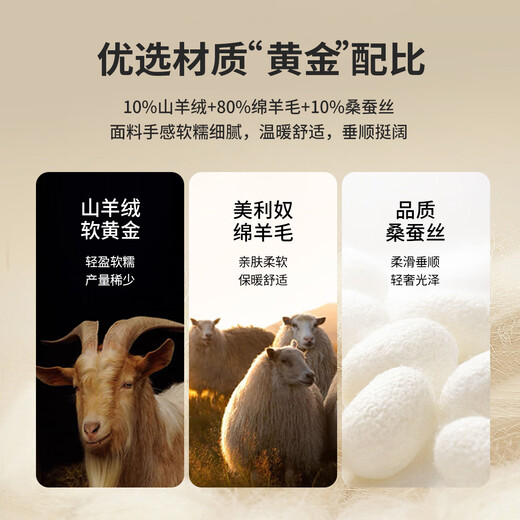 Antonio Mulberry Silk & Cashmere & Sheep Wool Light Luxury Warm Mid-Length Wool Coat Notched Lapel Jacket for Men