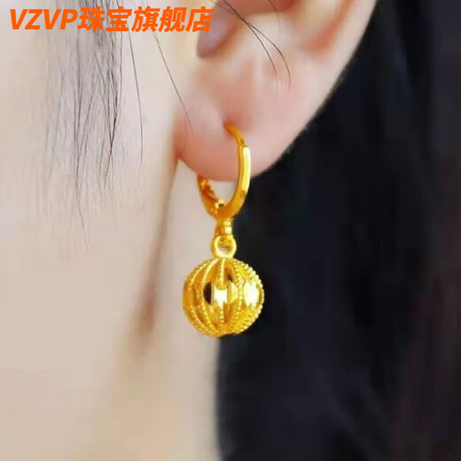 VZVP old phoenix earrings for women, Wangfu transfer bead-like earrings, versatile gift for mom, Year of the Dragon Dafa Linglong//Earrings of the same style as Fat Donglai 2.1g Only 18 pieces of Fat Donglai left