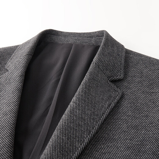 Shanshan (FIRS) autumn men's suit jacket with wool, brushed thickening, warm and smooth texture, light luxury business casual single suit