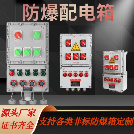 Explosion-proof distribution box explosion-proof junction box lighting power box maintenance power socket box switch electric control cabinet stainless steel 135*200*100 increased safety type complete set of wiring three circuits